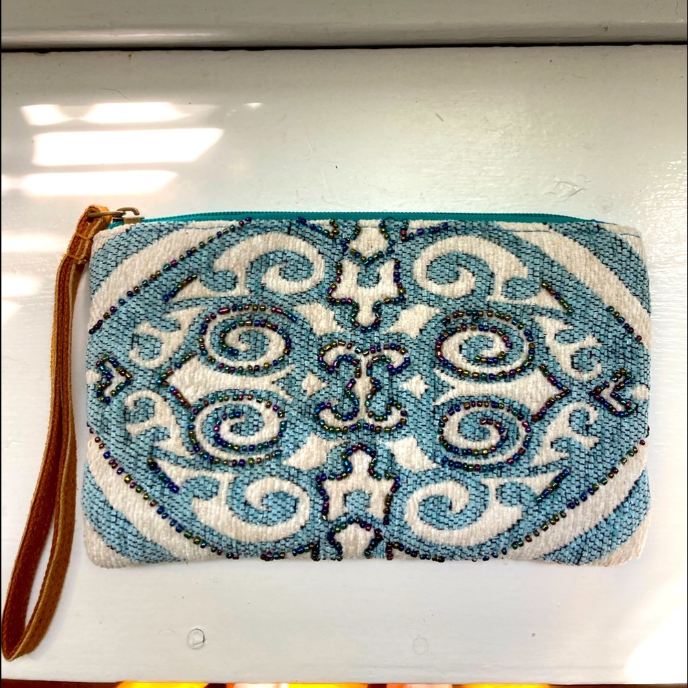 Beaded boho wristlet, never used